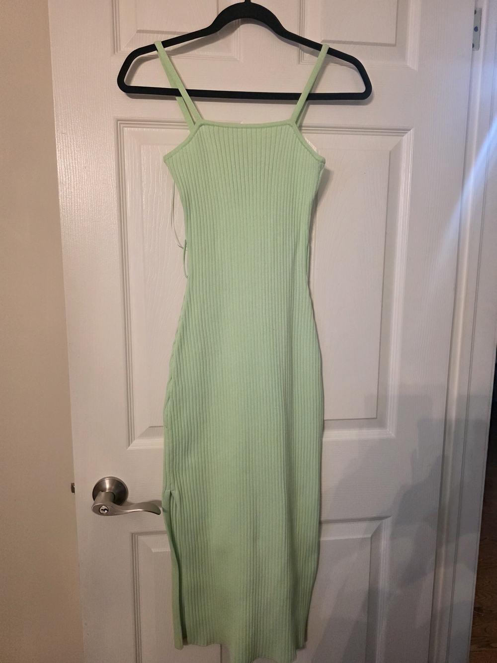 Finders Keepers Mint Green Ribbed Maxi Dress
